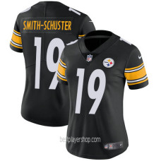 Womens Pittsburgh Steelers #19 Juju Smith Schuster Authentic Black Vapor Home Jersey Bestplayer